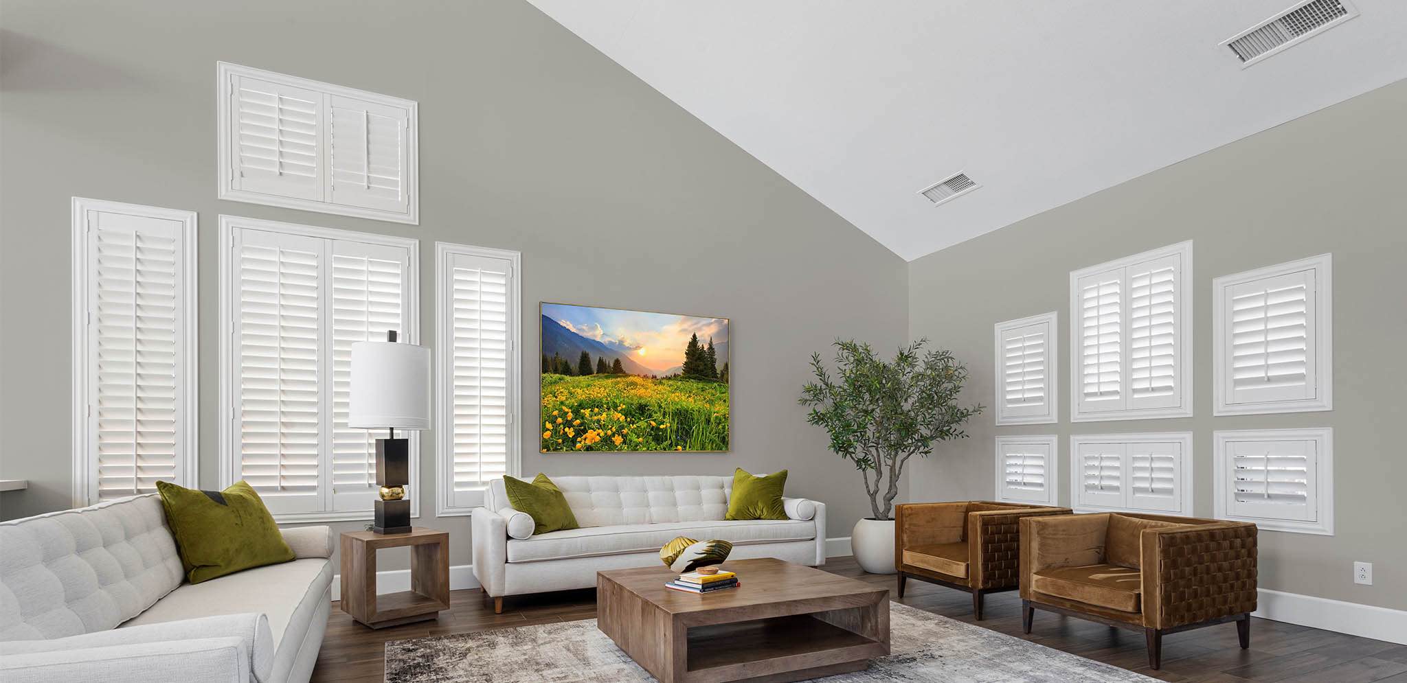 Shutters in a Charlotte living room