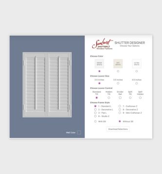 sunburst shutter designer 