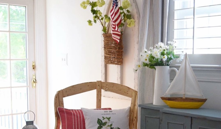 Bright sitting corner with faux wood plantation shutters in Charlotte. Faux wood plantation shutters in Charlotte